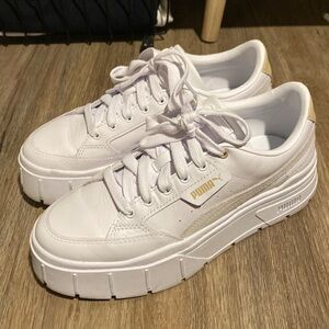 Oatmeal Puma Mayze Stack Sneakers